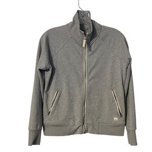 Gray Full-Zip Women's Jacket - Lightweight Casual Coat
